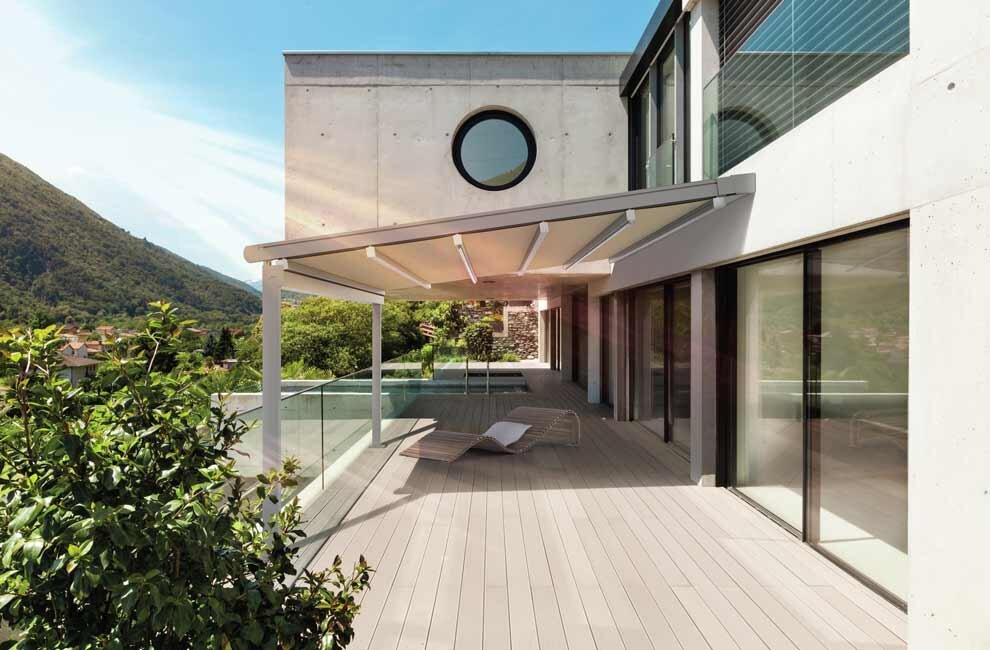 Eine neue Pergola-Markise